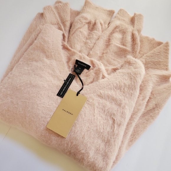 Halogen Pink Pullover V Neck Soft Fuzzy Sweater Plus Size 3X NWT - Picture 2 of 8